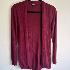 Express Women's Open Front Cardigan - Deep Red /Maroon